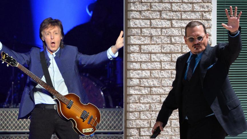 Paul Mc Cartney (gauche) et Johnny Depp (droite)