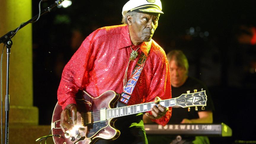 Chuck Berry, en concert à Saint-Louis en 2010. Il avait 83 ans!