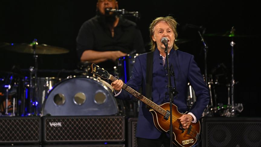 Paul McCartney en concert au Camping World Stadium d’Orlando, en Floride, au mois de mai.