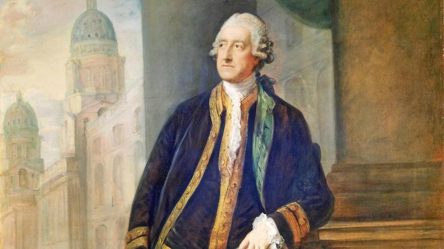 John Montagu, quatrième comte de Sandwich, par Thomas Gainsborough, en 1783.