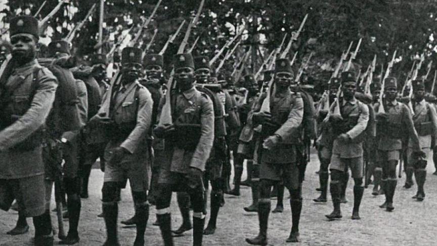 Troupe coloniale de la campagne belge.