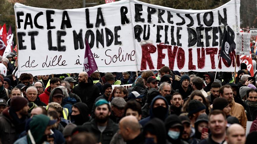 Les manifestants à Lille, le 28 mars 2023.