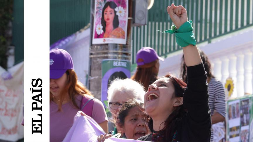 Des militantes manifestent devant la Cour interaméricaine des droits de l’Hommeà San José le 22 mars dernier.