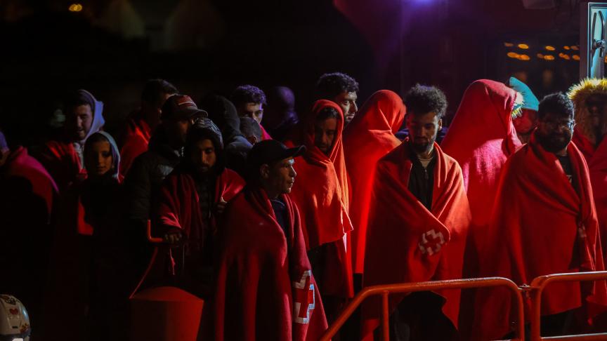 Le 30 avril dernier, 48 migrants, dont trois enfants, rescapés de deux bateaux au large de Malaga.