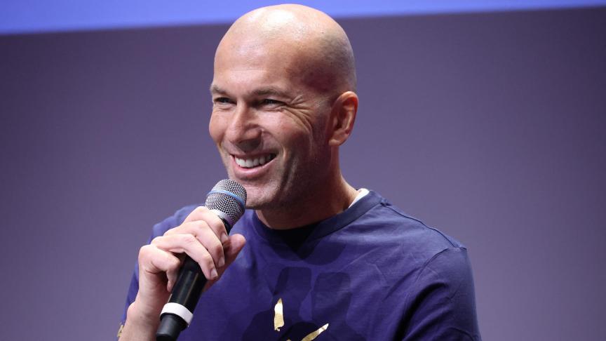 Zinédine Zidane à la cérémonie du Prix de l’Ambassadeur de l’association ELA (juin 2023) - Belga Image