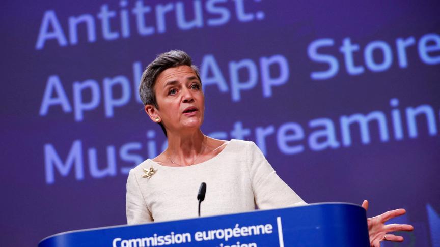 Margrethe Vestager, vice-présidente exécutive de la Commission européenne pour une Europe préparée à l’ère numérique, a dénoncé « un abus de position dominante ».