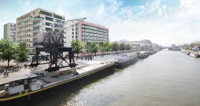 Canal Wharf (projet d’AG Real Estate) et City Dox (Atenor) sont deux des plus gros projets qui concernent la partie sud du canal. © D.R.