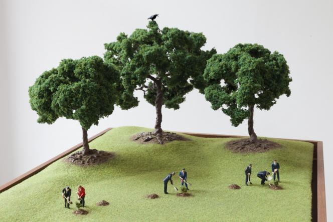 Olivia Hernaïz, «
The Pathfinders, the Hand and the Trees
», diorama, médiums mixtes et audio, 2019, 3.000 euros.
