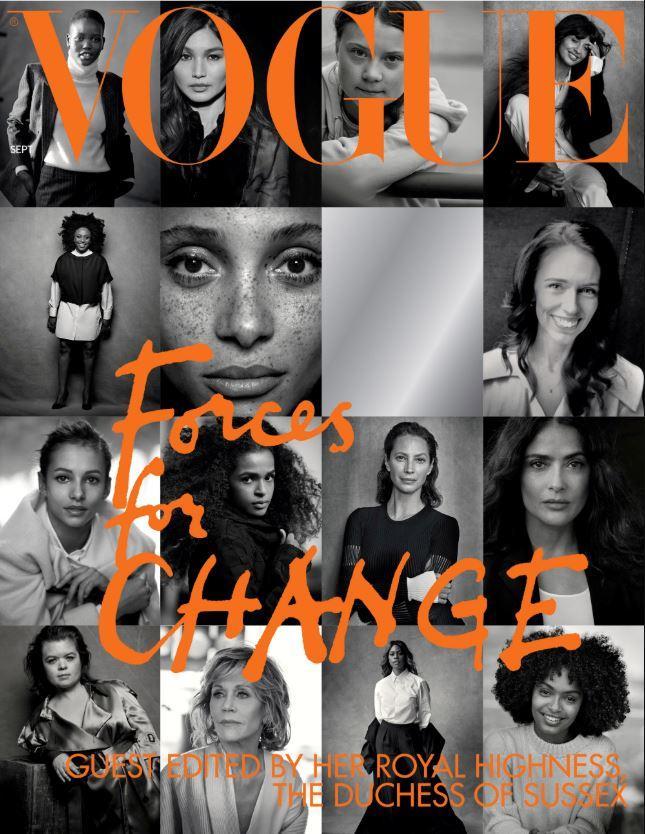 La «
Une
» du magazine Vogue de septembre, préparée par Meghan Markle.