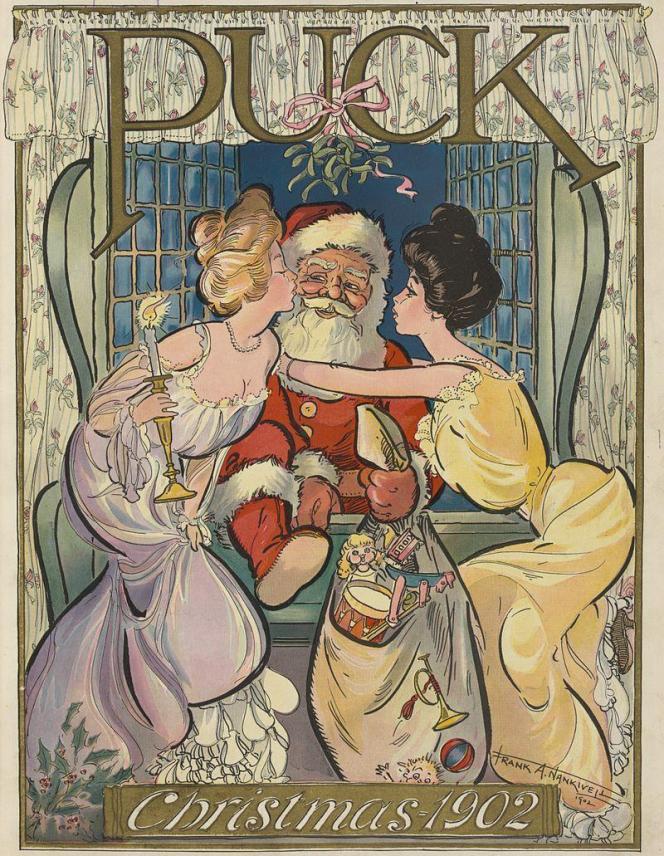 Le Père Noël en couverture du magazine américain «
Puck
» du 3 décembre 1902.