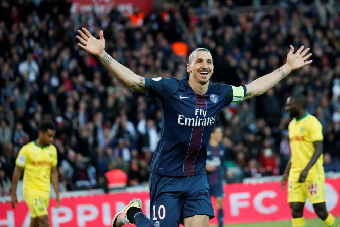 Zlatan Ibrahimovic heureux avec le PSG