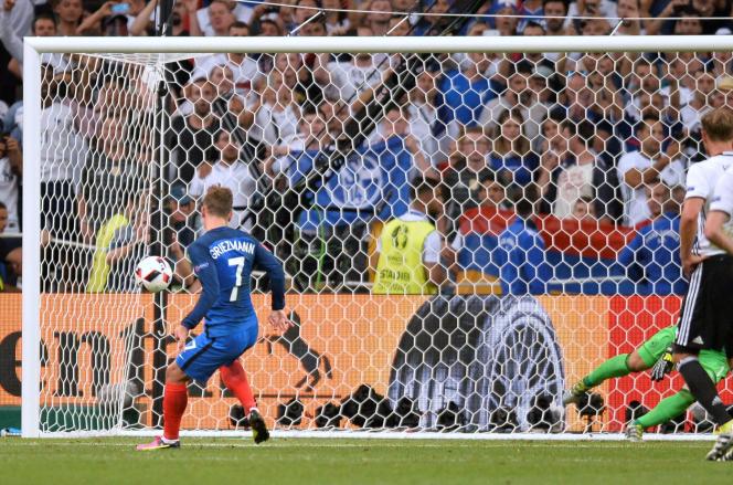 But de Griezmann face à l’Allemagne à l’Euro 2016
