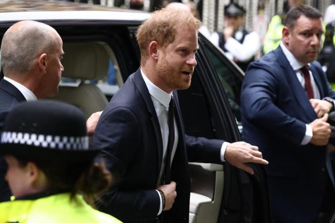 Le prince Harry, duc de Sussex, ce matin,devant le bâtiment «Rolls» de la Haute Cour à Londres, Grande-Bretagne - Reuters