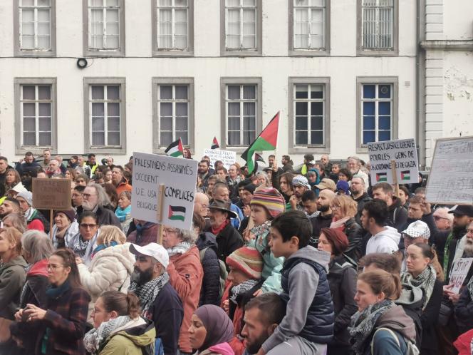 Perang Israel-Hamas: hampir 500 orang di Namur menghadiri unjuk rasa mendukung Palestina (foto)